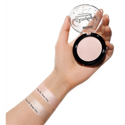 LuxVisage Хайлайтер компактный Moonlight т. 01 Rose Glow 4г