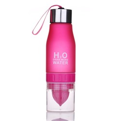 Бутылка для воды с инфузером для фруктов H2O розовый 650мл