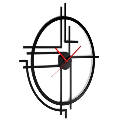 Часы настенные из металла "Прямые линии", плавный ход, 40 х 40 см