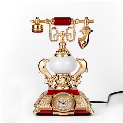 Часы-светильник "Ретро телефон", с будильником, 28.5 х 18 х 18 см