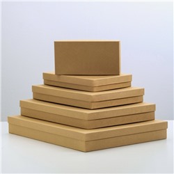 Набор коробок 5в1 "Крафт однотонный", 40 х 30 х 5 - 20 х 10 х 3 см