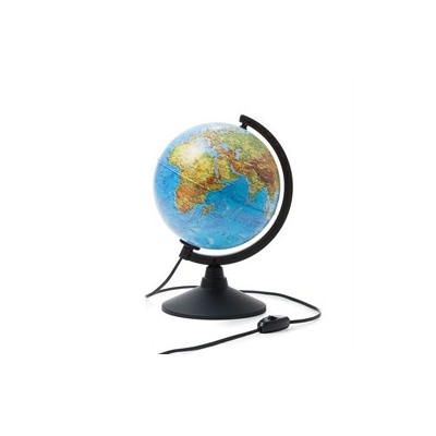Глобус Земли физический 210 мм с подсветкой Классик