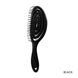 Эластичный парикмахерский массажный гребень (черный)