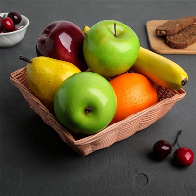 Корзинка для фруктов и хлеба 20×20×7 см "Капучино"
