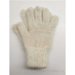 Белые женские пуховые перчатки - 403.2