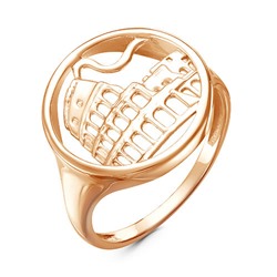 Позолоченное кольцо "Рим" - 1110 - п