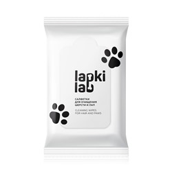 Салфетки для очищения шерсти и лап Lapki Lab
