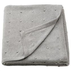 NATTSLÄNDA НАТТСЛЭНДА, Детское одеяло, вязаный/оттенки серого, 130x170 см