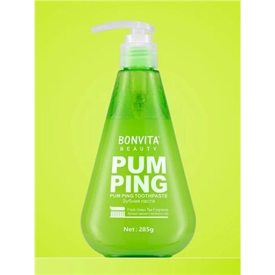 Зубная паста с дозатором с экстрактом зеленого чая Bonvita Pum Ping 285гр
