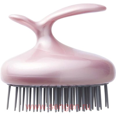 Массажная щетка для мытья головы VeSS Hairdressing Smooth Shampoo Brush, нежно розовая.