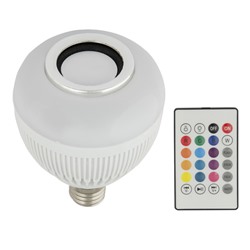 Светодиодный светильник Диско ULI-Q340 8W/RGB/E27 WHITE, с динамиком и Bluetooth. 220В. Белый. ТМ Volpe /1/
