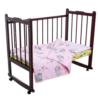 Комплект в кроватку для девочки одеяло(110*140см) с подушкой(40*60см) бязь,синтепон, МИКС 1523043