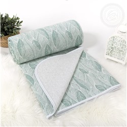 Одеяло-покрывало Листья зеленые Арт Дизайн