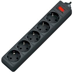 Сетевой фильтр Defender ES, 5 розеток, 3 м (black)