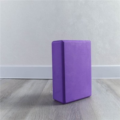 Блок для йоги и фитнеса спортивный 230х150х75 фиолетовый / BY-120V /уп 100/