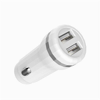 Адаптер Автомобильный Hoco Z27 2USB/5V/2.4A (white)