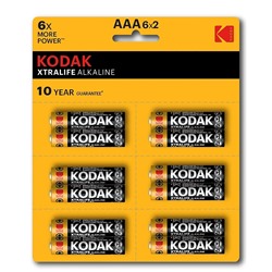 Батарейка AAA Kodak xtralife LR03 BL-12 отрывной (144) ЦЕНА УКАЗАНА ЗА 1 ШТ
