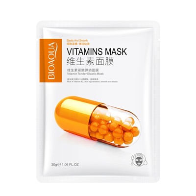 Тканевые маски для лица с витаминами BIOAQUA Vitamins Skin Mask