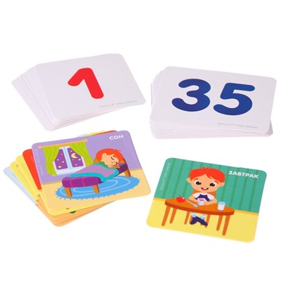 Детский развивающий набор «Часы: Домашние животные», 32 карточки, Крошка Я
