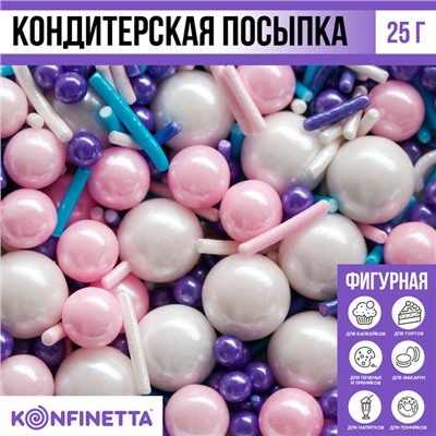 Посыпка кондитерская фигурная пасха: розовая, голубая, фиолетовая, 25 г.