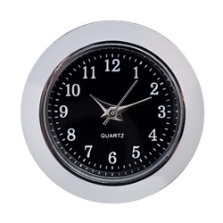 Вставка часы кварцевые, d-2.5 см, LQ377А, дискретный ход, черные