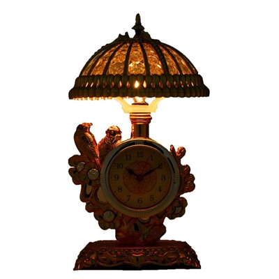 Часы-светильник "Попугаи", с будильником, 16 х 31 см