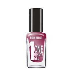 BelorDesign Лак для ногтей One Minute Gel тон 221 искристый бордовый 10мл