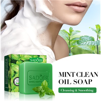 Мыло для лица и тела с экстрактом МЯТЫ Sadoer Organic Pepermint Fragrant Soap, 100 гр.