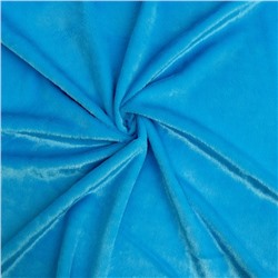 Лоскут c мехом на трикотажной основе, 50 × 50 см, цвет голубой