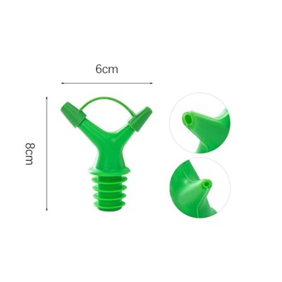 Пробка для бутылки с двойной насадкой - дозатором, 8*6 см / В АССОРТИМЕНТЕ