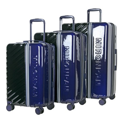Набор из 3 чемоданов арт.77066 Черный/Синий