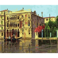 Картина по номерам на подрамнике Золотая Венеция 40х50