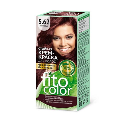 Стойкая крем-краска для волос серии "Fitocolor", тон 5.62 бургунд 115мл