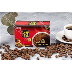 Чистый чёрный растворимый кофе G7TrungNguyen 15 пакетиков