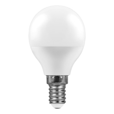 Лампа светодиодная FERON, G45, 7 Вт, Е14, 4000 К, дневной белый