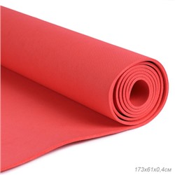 Коврик для йоги и фитнеса спортивный гимнастический EVA 4мм. 173х61х0,4 цвет: тёмно-розовый / YM-EVA-4DP / уп 24
