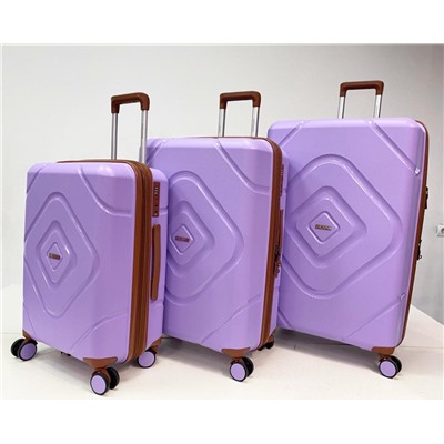 Набор из 3-х чемоданов с расширением 23104 Фиолетовый
