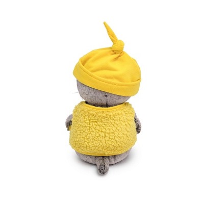 Мягкая игрушка BUDI BASA Басик BABY в шапочке и меховом жилете 20 см
