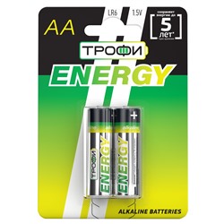 Батарейка AA Трофи LR6 ENERGY Alkaline (2-BL) (20/360) ЦЕНА УКАЗАНА ЗА 2 ШТ