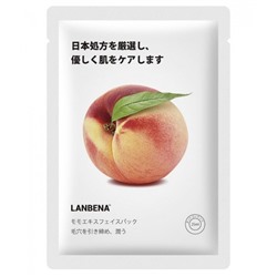 Lanbena Peach Facial Mask Тканевая маска для лица с персиком