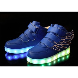 Светящиеся кроссовки с LED подсветкой детские 1199, цвет Синий