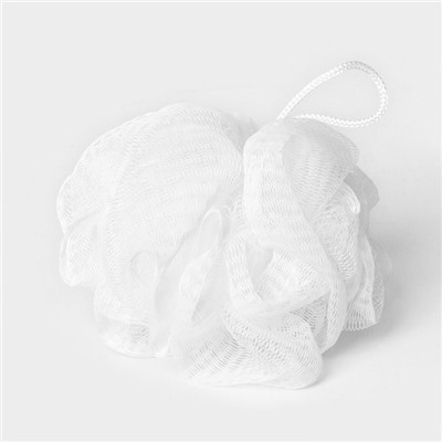 Мочалка для тела «Шар», 30 гр, цвет белый