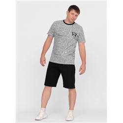 Комплект мужской (футболка, шорты) Св.серый меланж