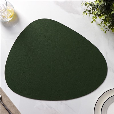Набор салфеток сервировочных на стол Доляна «Тэм», 44×35 см, 4 шт, цвет зелёный