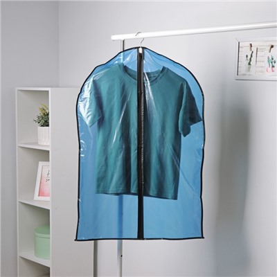Чехол для одежды Доляна, 60×90 см, цвет синий