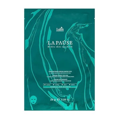 Lador Увлажняющая маска для лица с морским коллагеном и кипарисовой водой / La-Pause Hydra Skin Spa Mask, 25 г