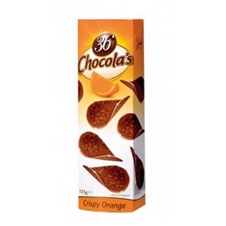 Хрустящий молочный шоколад с апельсиновым вкусом "36 Chocolas", 125г