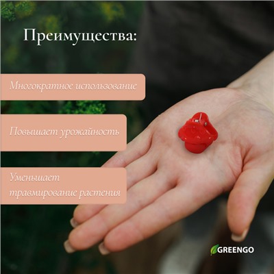 Клипса для растений «Грибок», набор 10 шт., МИКС, Greengo