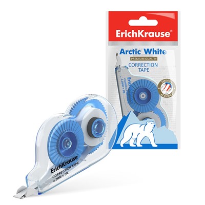 ErichKrause® Корректирующая лента "Arctic white" 4.2мм х 5м в пак (поштучно) арт.21885