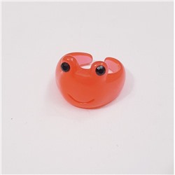 Кольцо "Лягушка" пластиковое безразмерное 16-18 р-р, арт.204.136